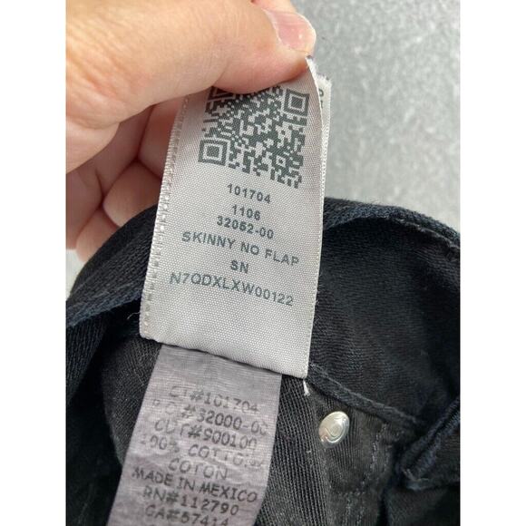 True Religion Jeans Mens 32 Black Relaxed Fit Skinny No Flap‎ Pockets Zip Fly - Picture 12 of 16